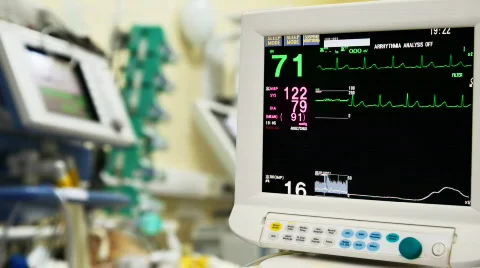 Monitor with patient Stock Footage