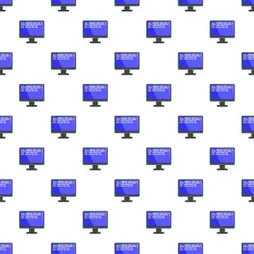 Monitor pattern seamless vector Stock Illustration
