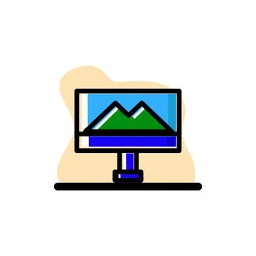 Monitor PC Conceptual Vector Illustration Design Stock Illustration