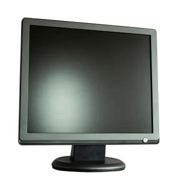 Monitor for a personal computer with a square screen Stock Photos