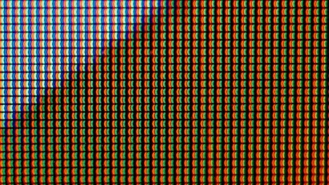 Monitor pixels under magnification Video stock 99615075