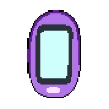 Monitor pulse oximeter pixel art vector illustration Stock Illustration