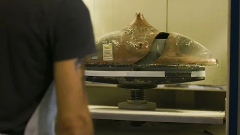 Monitor Recycling Laser Cutter Stock-Footage 77742444