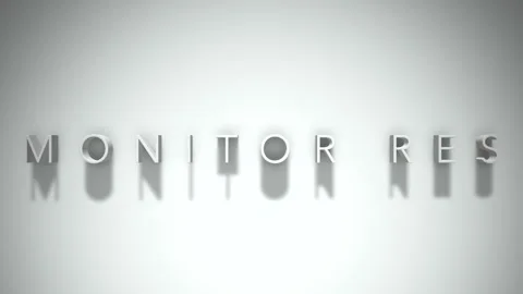 Monitor res 3D title animation with shadows on a white background Stock Footage 297672956