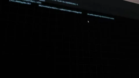 Monitor screen with abstract program code, concept of programming and the digita Stock Footage 305775737