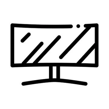 Monitor screen computer black icon vector illustration Illustrazione stock