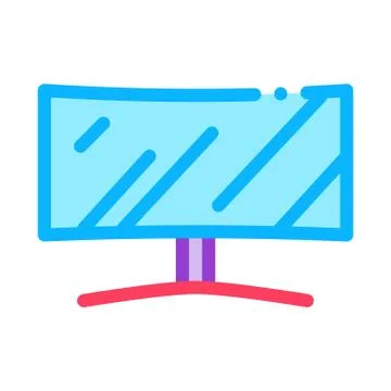 Monitor screen computer color icon vector illustration Illustrazione stock