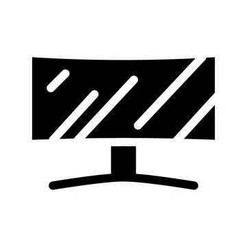 Monitor screen computer icon vector glyph illustration Stock Illustration