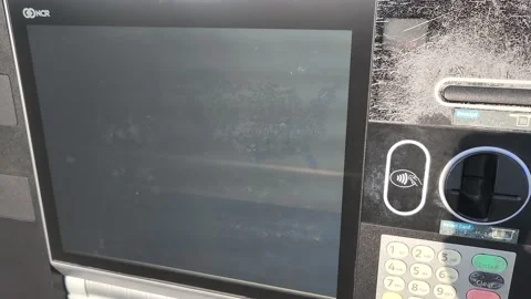 Monitor Screen Credit and Debit Card Reader Machine Video stock 208433824