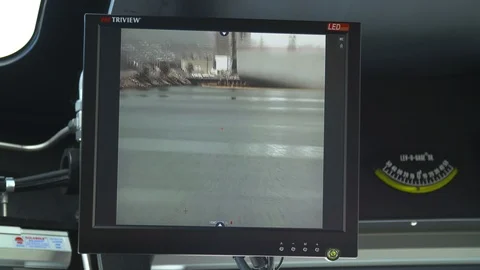 Monitor screen display water gun Stock Footage 116467807