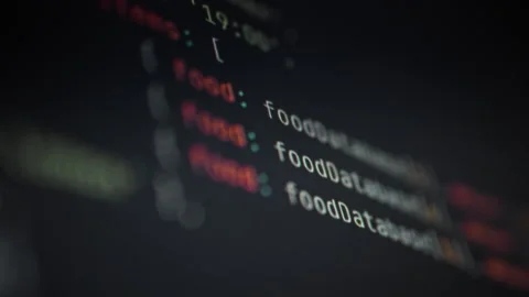 Monitor screen displays fluid sequence numbers symbols illustrating artifici Stock Footage 335462397