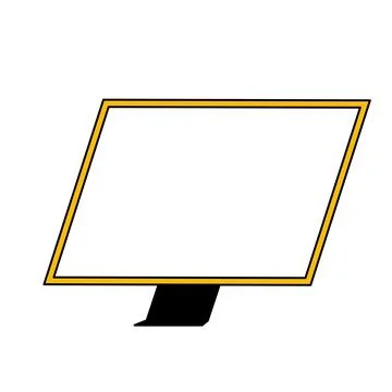 Monitor screen front view display vector icon. Above computer electronic isol Stock Illustration