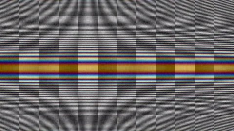 The monitor screen has continuous ripples from the color bar in the middle. The Stock Footage 157035497