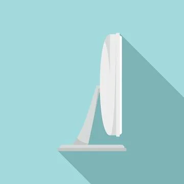 Monitor screen icon flat . Pc display Stock Illustration