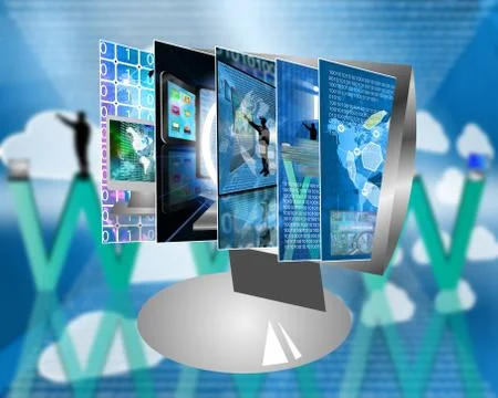 Monitor screen Stock Illustration