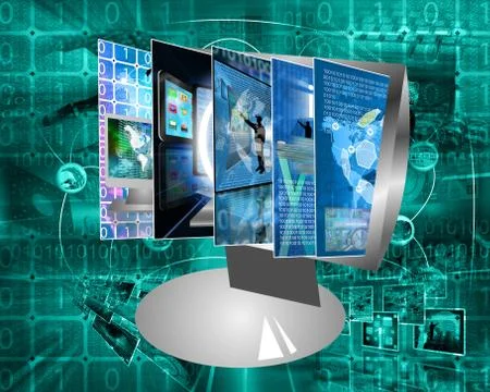 Monitor screen Stock-Illustration