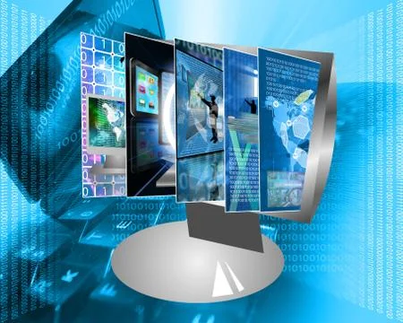 Monitor screen Stock-Illustration