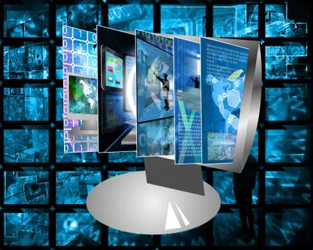 Monitor screen Stock-Illustration