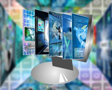 Monitor screen Stock-Illustration