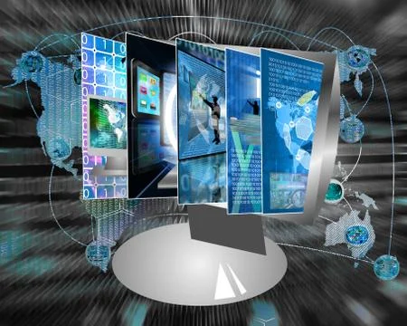 Monitor screen Illustrazione stock