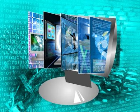 Monitor screen Stock-Illustration