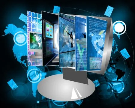 Monitor screen Stock-Illustration