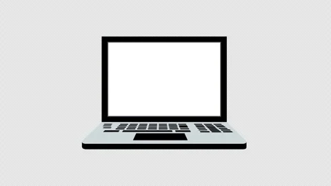 Monitor screen laptop icon concept loop animation video with alpha channel Stock Footage 270127788