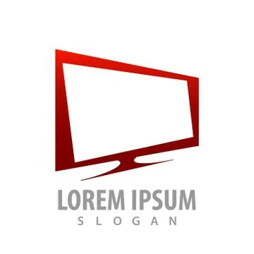 Monitor screen logo concept design. Symbol graphic template element vector Stock Illustration