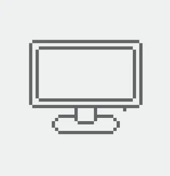 Monitor Screen pixel Icon, in the vector. EPS 8 format. Illustrazione stock