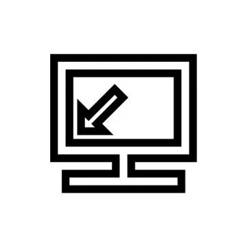 Monitor Screen Resolution Icon Stock Illustration