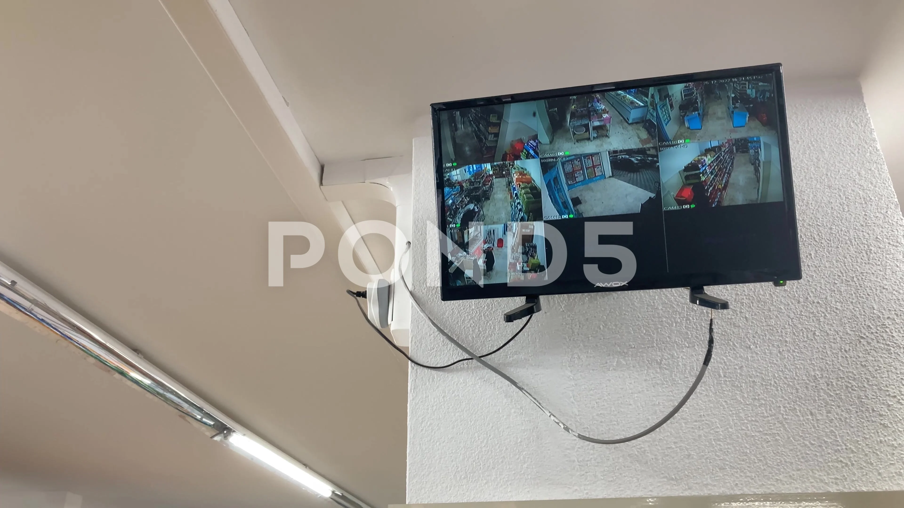 Monitor screen of a security camera Stock Video Pond5