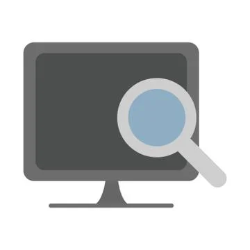 Monitor search computer device Stock Illustration