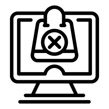 Monitor service icon outline vector. Delivery product Stock Illustration