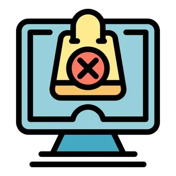Monitor service icon vector flat Stock Illustration