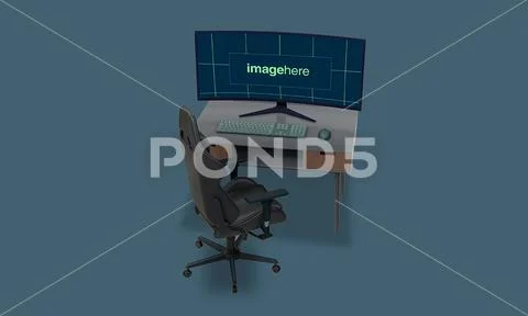 Monitor Set Mockup PSD Template