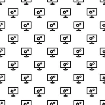 Monitor settings pattern Stock Illustration