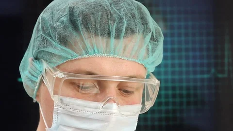 A Monitor That Shows The Patient's Condition At The Time Of A Heart Operatio Stock Footage 124215622