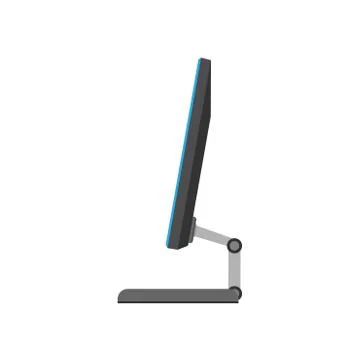Monitor side view screen computer equipment vector icon. Electronic communica Stock Illustration
