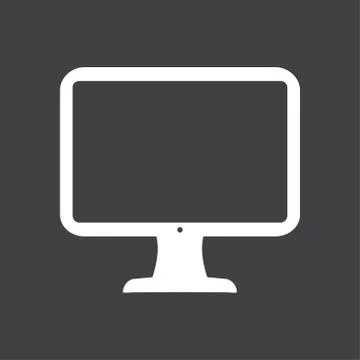 Monitor sign symbol Stock Illustration
