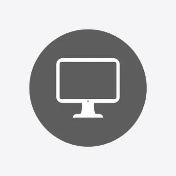 Monitor sign symbol. Stock Illustration