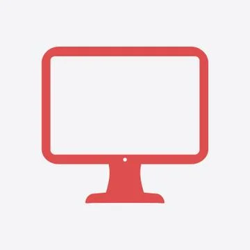 Monitor sign symbol Stock Illustration
