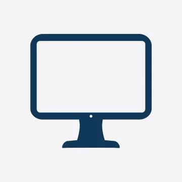 Monitor sign symbol. Illustrazione stock