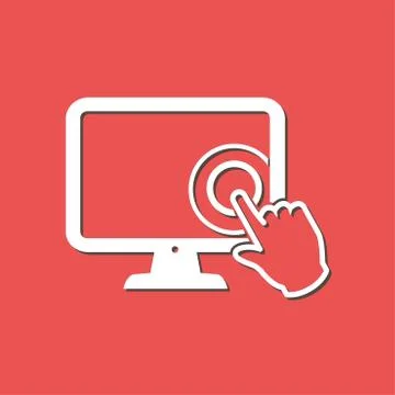 Monitor sign symbol. Stock Illustration