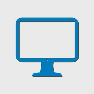 Monitor sign symbol. Illustrazione stock