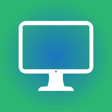 Monitor sign symbol. Stock Illustration