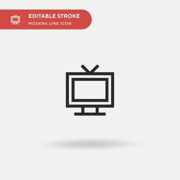 Monitor Simple vector icon. Illustration symbol design template for web mobil Stock Illustration