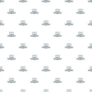 Monitor social network pattern vector seamless Stock Illustration