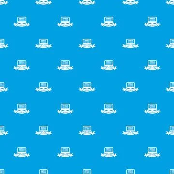 Monitor social network pattern vector seamless blue イラスト素材
