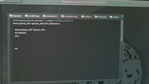 Monitor of software developer typing programming language and html script Stock Footage 231450167