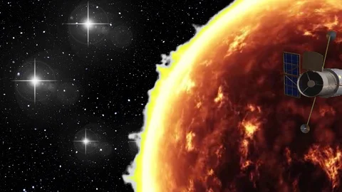 Monitor solar radiation satellite Stock Footage 86235701